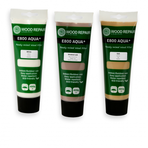Alt: E800 Aqua+ houtpasta – professionele houtvuller van WoodFix